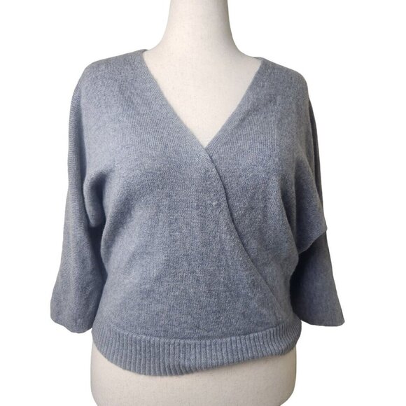 Rachel Zoe Cozycore Basic Everyday Soft Relax Wool Blend Wrap Sweater Size Small - Picture 7 of 13